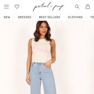 Petal & Pup Bride Sleeveless Knit Sweater